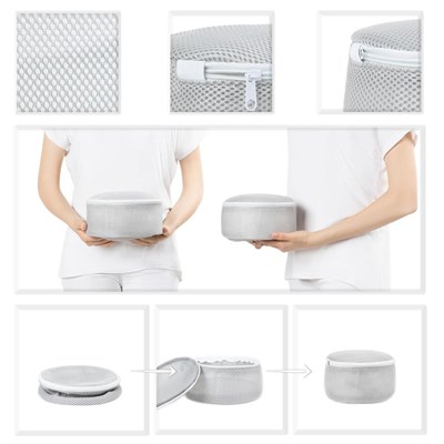 Ocean Home Textile 3lü Gri Renk İç Çamaşırı Yıkama Filesi Set