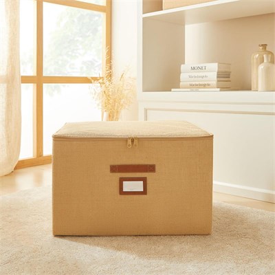 Ocean Home Textile 3lü Jüt Destekli Kutu Hurç Set 48 X 40 X 30 Cm
