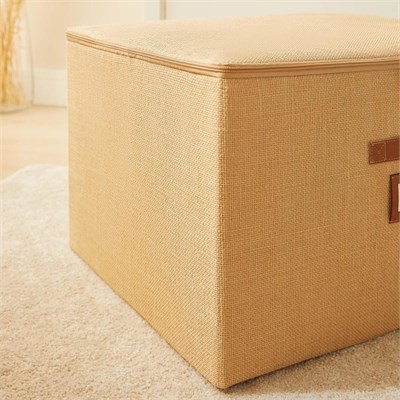 Ocean Home Textile 3lü Jüt Destekli Kutu Hurç Set 48 X 40 X 30 Cm