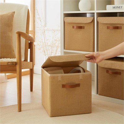Ocean Home Textile 3lü Jüt Kapaklı Kutu Set