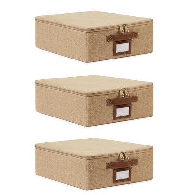 Ocean Home Textile 3lü Küçük Boy Jüt Destekli Hurç Set 31 X 38 X 12 Cm