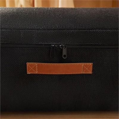 Ocean Home Textile 3lü Orta Boy Siyah Renk Jüt Hurç Set 52 X 28 X 21 Cm