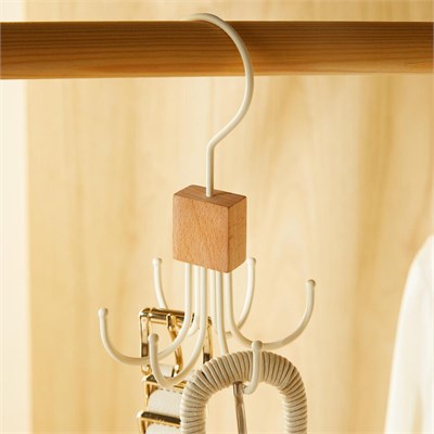 Ocean Home Textile 4lü 6 Kancalı Mat Beyaz Renk Kauçuk Kaplamalı Metal Çok Amaçlı Askı 14 X 7 Cm