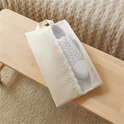 Ocean Home Textile 4lü Bej Renk Fileli Oxford Kumaş Ayakkabı Düzenleyici Taşıma Çantası Seti 22 X 40 X 9 Cm