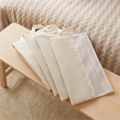 Ocean Home Textile 4lü Bej Renk Fileli Oxford Kumaş Ayakkabı Düzenleyici Taşıma Çantası Seti 22 X 40 X 9 Cm