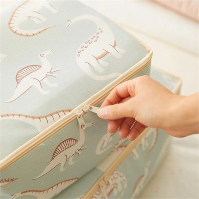 Ocean Home Textile 4lü Çocuk Odası Dinozor Hurç Set 2 Adet 30 X 22 X 18 / 2 Adet 52 X 28 X 21 Cm