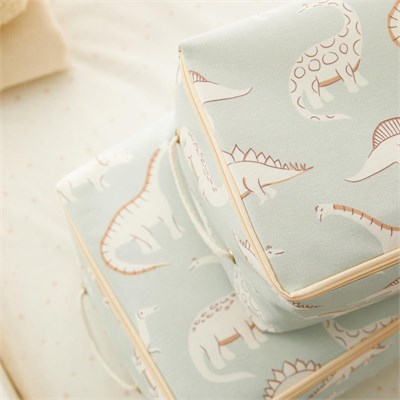 Ocean Home Textile 4lü Çocuk Odası Dinozor Hurç Set 2 Adet 30 X 22 X 18 / 2 Adet 52 X 28 X 21 Cm