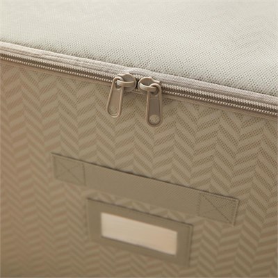 Ocean Home Textile 4lü Gri Balıksırtı Destekli Kutu Hurç Set 31 X 38 X 12 + 45 X 55 X 18 + 55 X 70 X 18 + 48 X 40 X 30 Cm