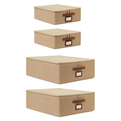 Ocean Home Textile 4lü Jüt Destekli Hurç Set 2 Adet 31 X 38 X 12 + 45 X 55 X 18 Cm