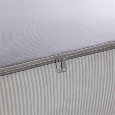 Ocean Home Textile 4lü Mega Boy Gri Çizgili Stuff & Things Baza Altı Hurç Set 74 X 46 X 22 Cm