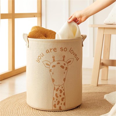 Ocean Home Textile 5li Çocuk Odası Jüt Keten Kumaş Sepet Set