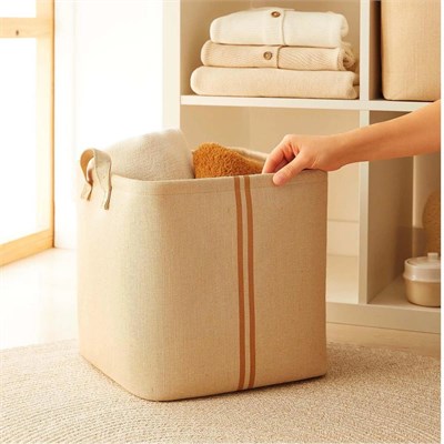 Ocean Home Textile 5li Çocuk Odası Jüt Keten Kumaş Sepet Set