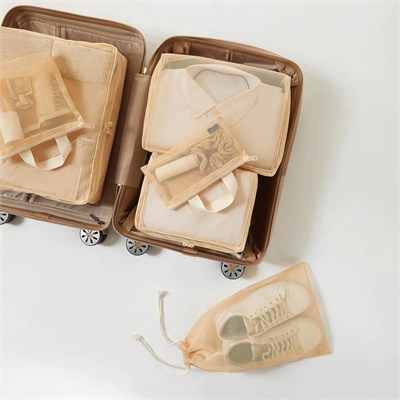 Ocean Home Textile 6lı Bej Renk File Bavul İçi Düzenleyici Set