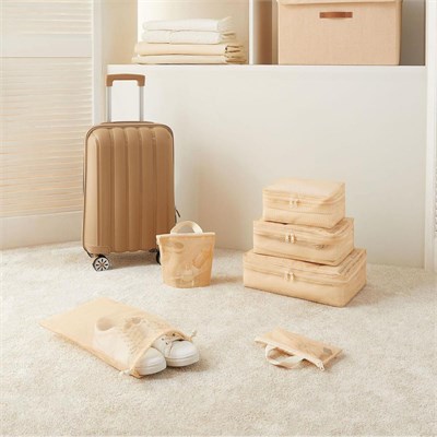 Ocean Home Textile 6lı Bej Renk File Bavul İçi Düzenleyici Set