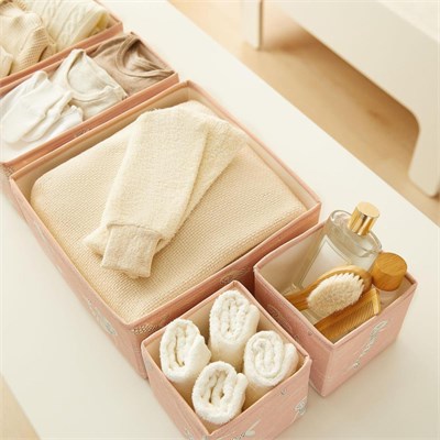 Ocean Home Textile 6lı Çocuk Odası Deniz Kızı Çekmece İçi Düzenleyici Kutu