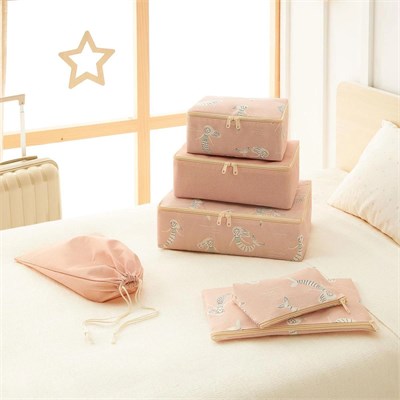 Ocean Home Textile 6lı Çocuk Odası Deniz Kızı Bavul İçi Düzenleyici Set