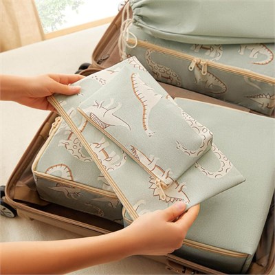 Ocean Home Textile 6lı Çocuk Odası Dinozor Bavul İçi Düzenleyici Set