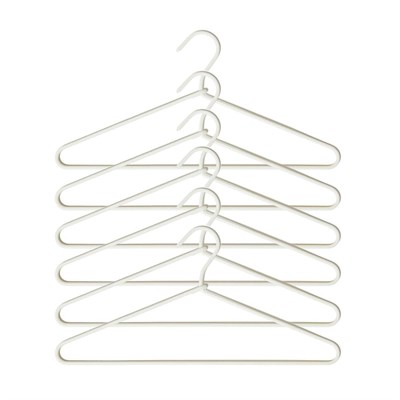 Ocean Home Textile 6lı Ekru Renk Kumaş Kaplı Metal Giysi Askısı 21.5 X 42 X 0.5 Cm