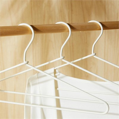 Ocean Home Textile 6lı Ekru Renk Kumaş Kaplı Metal Giysi Askısı 21.5 X 42 X 0.5 Cm