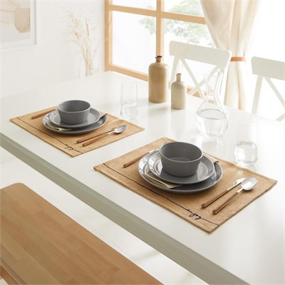 Ocean Home Textile 6lı Enjoy Jüt Amerikan Servis Seti 45 X 35 Cm