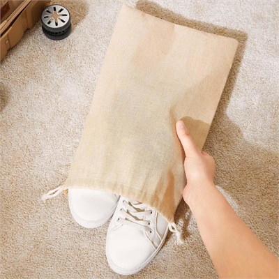 Ocean Home Textile 6lı Jüt Keten Kumaş Bavul İçi Düzenleyici Set