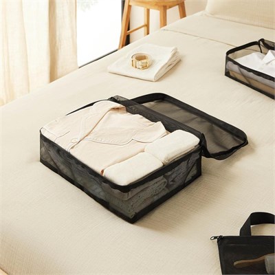 Ocean Home Textile 6lı Siyah Renk File Bavul İçi Düzenleyici Set