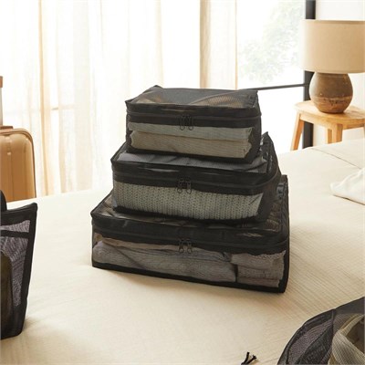 Ocean Home Textile 6lı Siyah Renk File Bavul İçi Düzenleyici Set