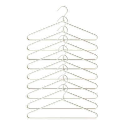 Ocean Home Textile 9lu Ekru Renk Kumaş Kaplı Metal Giysi Askısı 21.5 X 42 X 0.5 Cm