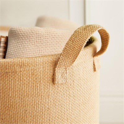 Ocean Home Textile Çizgili Jüt Sepet 30 X 31 Cm