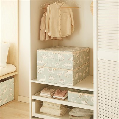 Ocean Home Textile Çocuk Odası Dinozor Destekli Kutu Hurç 45 X 55 X 18 Cm