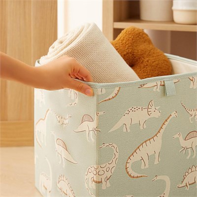 Ocean Home Textile Çocuk Odası Dinozor Kutu 33 X 30 X 33 Cm