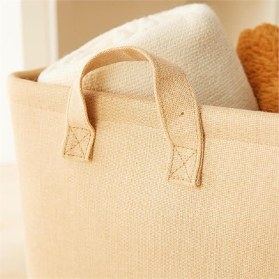 Ocean Home Textile Çocuk Odası Jüt Keten Kumaş Sepet 30 X 30 X 30 Cm