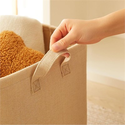 Ocean Home Textile Çocuk Odası Jüt Keten Kumaş Sepet 30 X 30 X 30 Cm