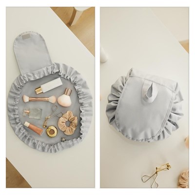 Ocean Home Textile Fonksiyonel Su İtici Leke Tutmaz Kumaş Düzenleyici Seyahat Tipi Makyaj Çantası Ø 50 Cm