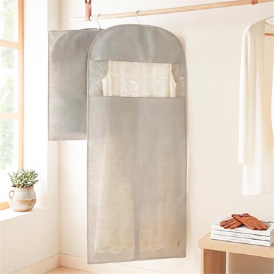 Ocean Home Textile Gri Balıksırtı Elbise Kılıfı 60 X 135 Cm