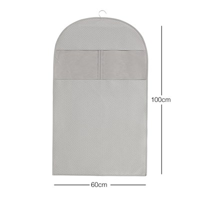 Ocean Home Textile Gri Balıksırtı Elbise Kılıfı 60 X 100 Cm