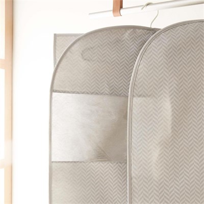 Ocean Home Textile Gri Balıksırtı Elbise Kılıfı 60 X 135 Cm