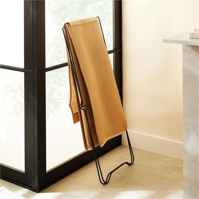 Ocean Home Textile Katlanabilir Bölmeli Siyah Metal Destekli Naturel Jüt Çamaşır Sepeti 44 X 29.5 X 63 Cm
