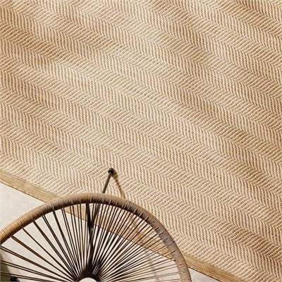 Ocean Home Textile Leke Tutmaz İç Dış Mekan Bej Renk Balıksırtı Halı Kilim 160 X 230 Cm