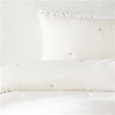Ocean Home Textile Nakışlı Ekru Çift Kişilik Yatak Örtüsü Seti 1 Adet 250 X 230 / 2 Adet 50 X 70 Cm