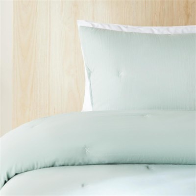 Ocean Home Textile Nakışlı Mint Tek Kişilik Yatak Örtüsü Seti 1 Adet 180 X 230 / 1 Adet 50 X 70 Cm