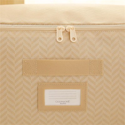 Ocean Home Textile Orta Boy Bej Balıksırtı Hurç 52 X 28 X 21 Cm