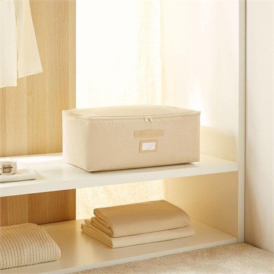 Ocean Home Textile Orta Boy Bej Balıksırtı Hurç 52 X 28 X 21 Cm