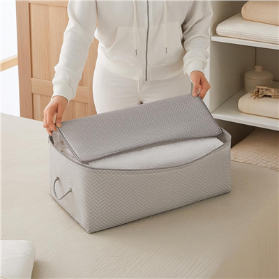 Ocean Home Textile Orta Boy Gri Balıksırtı Hurç 52 X 28 X 21 Cm