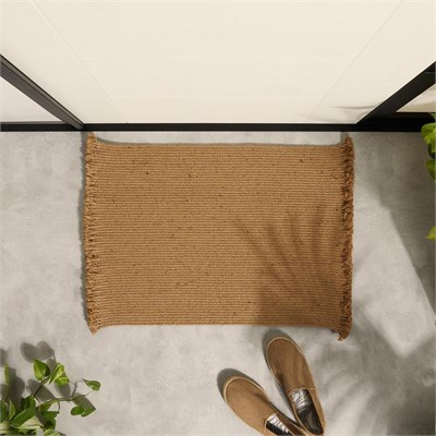 Ocean Home Textile Saçaklı Jüt Halat Kapı Önü Paspası 74 X 50 Cm