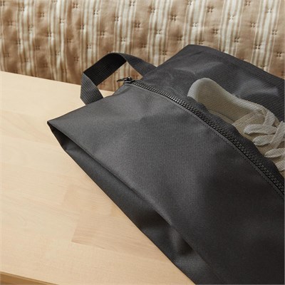 Ocean Home Textile Siyah Renk Fileli Oxford Kumaş Ayakkabı Düzenleyici Taşıma Çantası 22 X 40 X 9 Cm