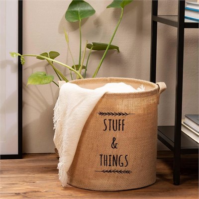 Ocean Home Textile Stuff & Things Jüt Sepet 30 X 31 Cm