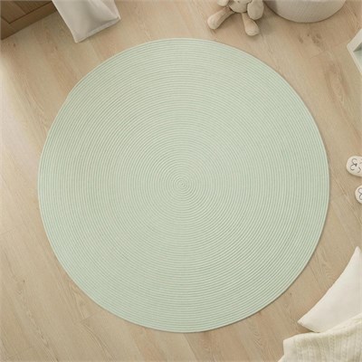 Ocean Home Textile Yıkanabilir Mint Kırçıllı Pamuklu Halı Kilim Ø 120 Cm