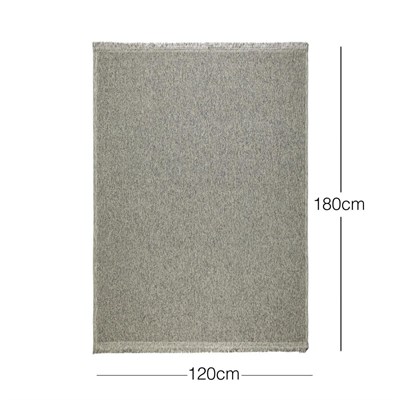 Ocean Home Textile Yıkanabilir Saçaklı Buklet Gri Renk Halı Kilim 120 X 180 Cm