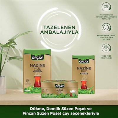 Ofçay Hazine Demlik Poşet Siyah Doğal Çay 15gr 90 Adet 1 Poşet 10